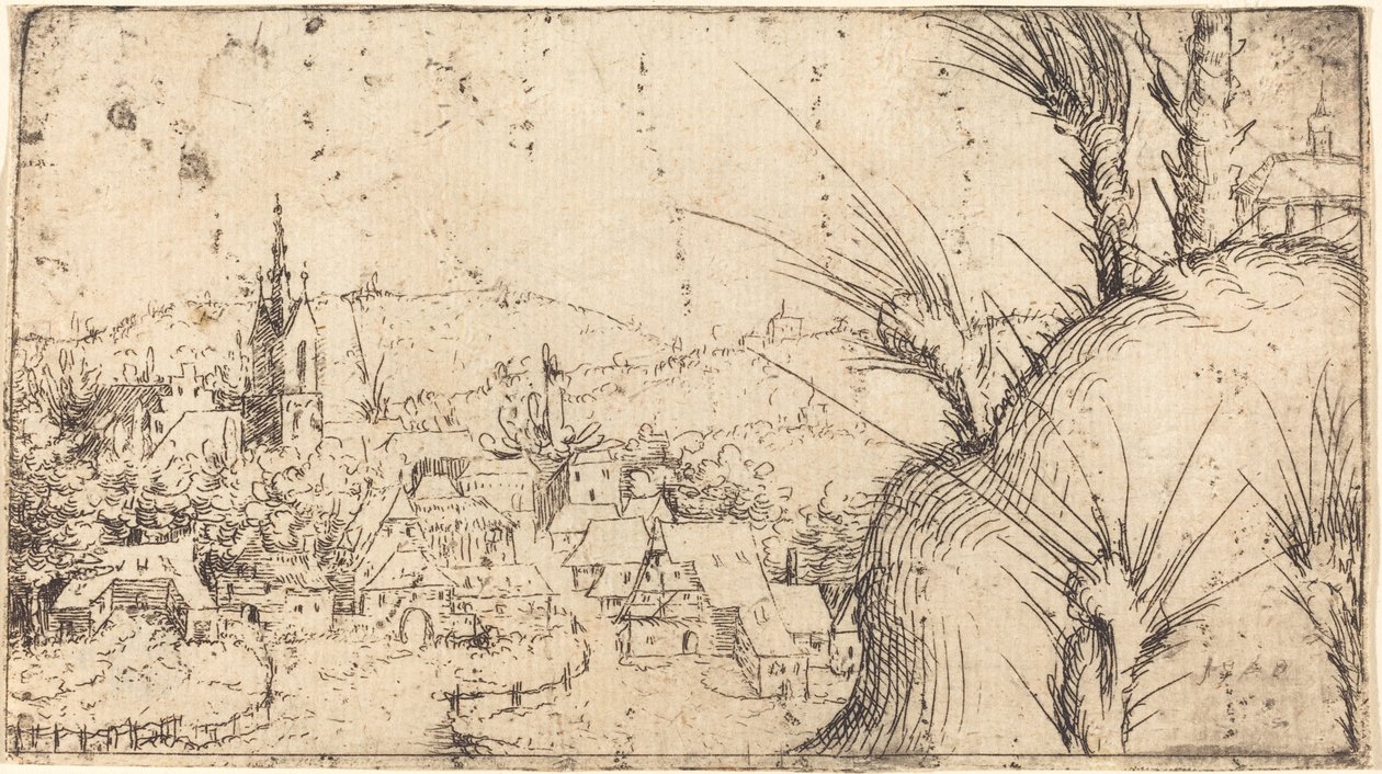 Krajina s městem vlevo, 1549. od Augustin Hirschvogel