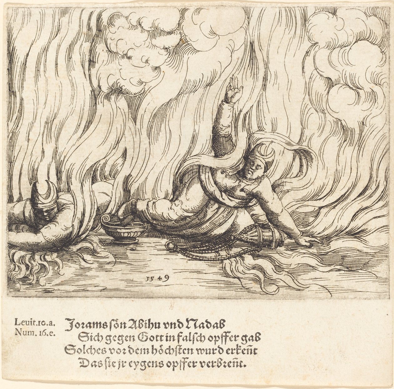 Nadab a Abihu, 1549. od Augustin Hirschvogel