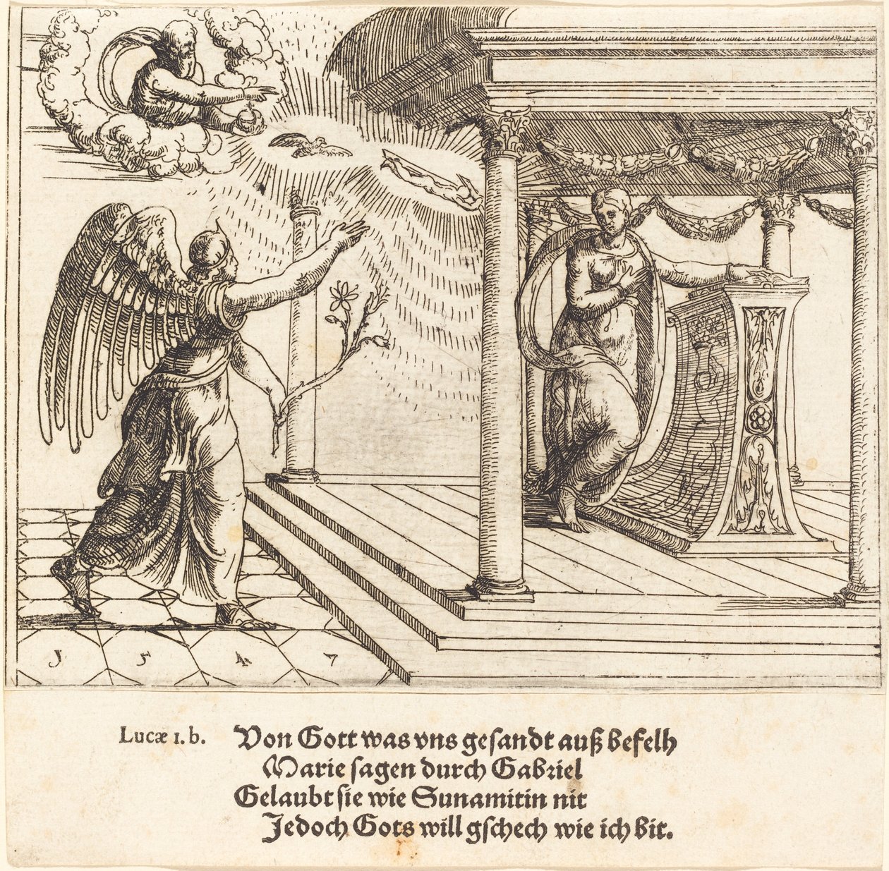 Zvěstování, 1547. od Augustin Hirschvogel