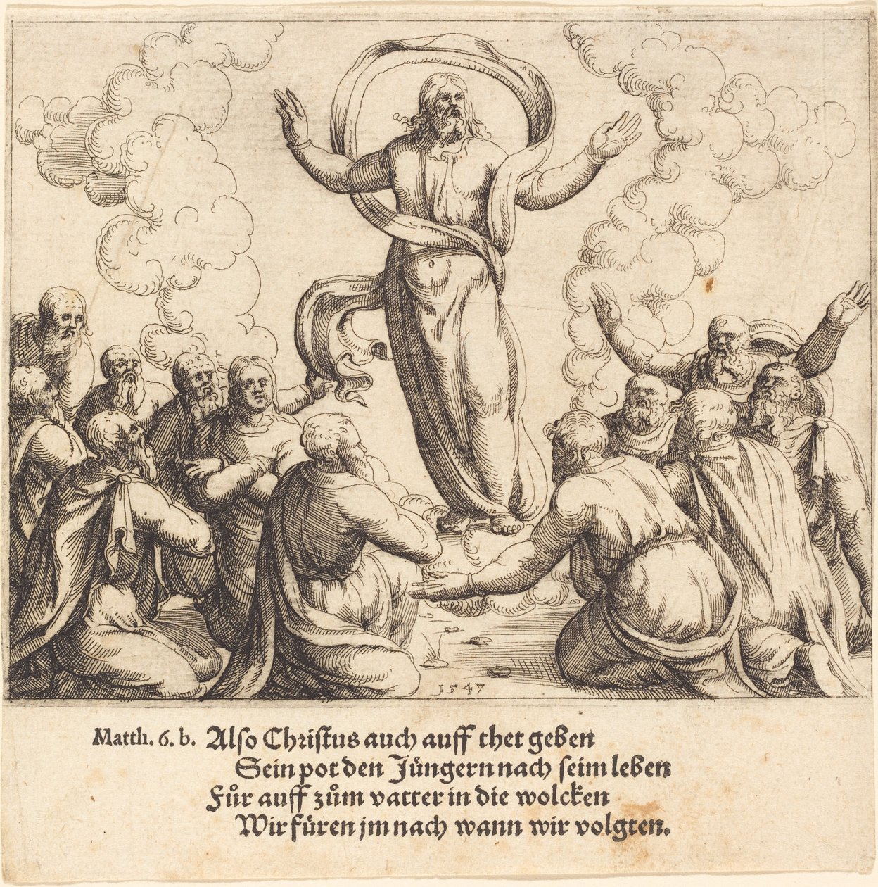 Nanebevstoupení, 1547. od Augustin Hirschvogel