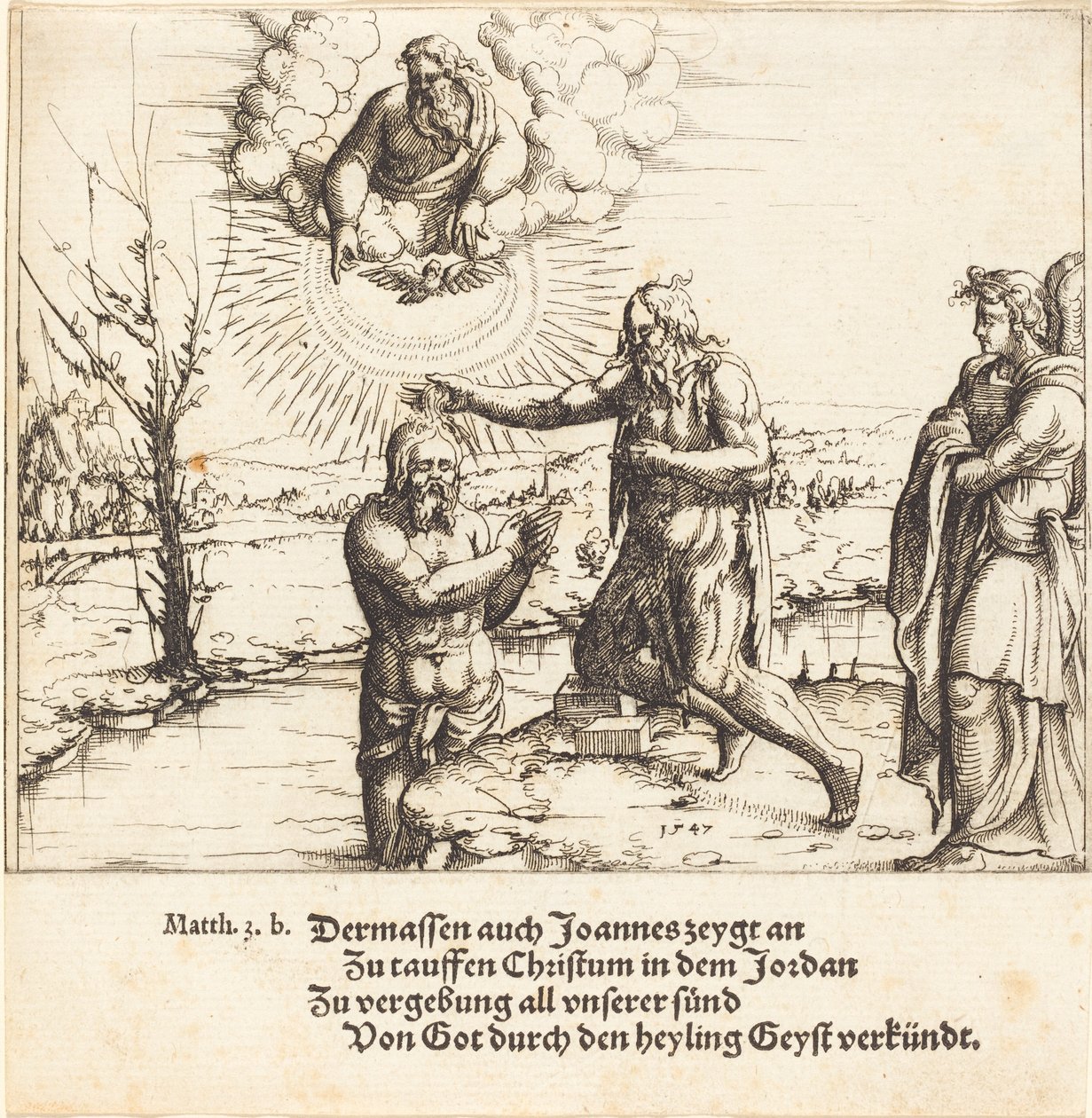 Křest Krista, 1547. od Augustin Hirschvogel