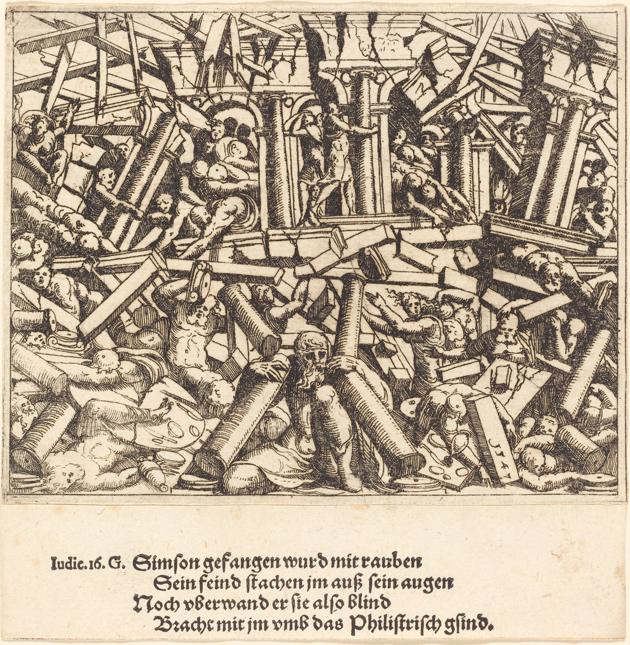 Smrt Samsona, 1547. od Augustin Hirschvogel