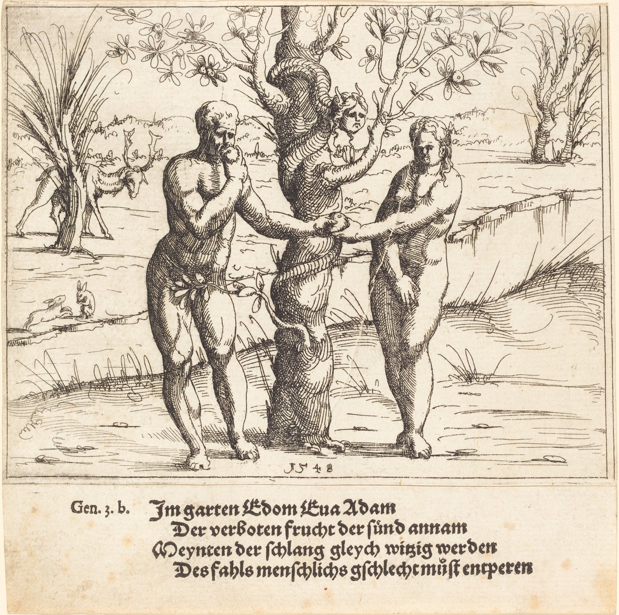 Pád člověka od Augustin Hirschvogel