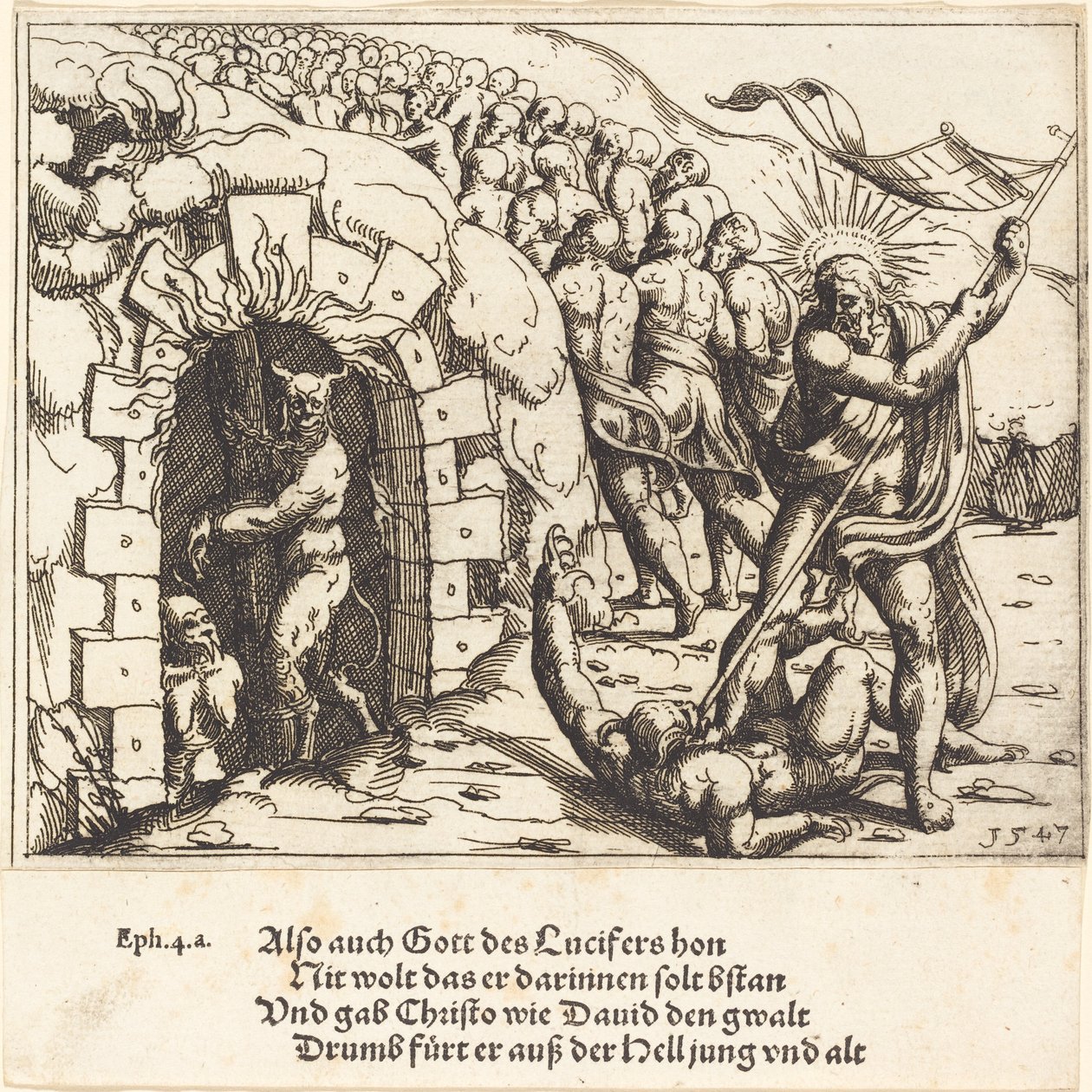 The Harrowing of Hell, 1547. od Augustin Hirschvogel