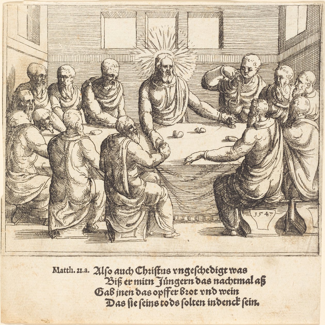 Poslední večeře, 1547. od Augustin Hirschvogel