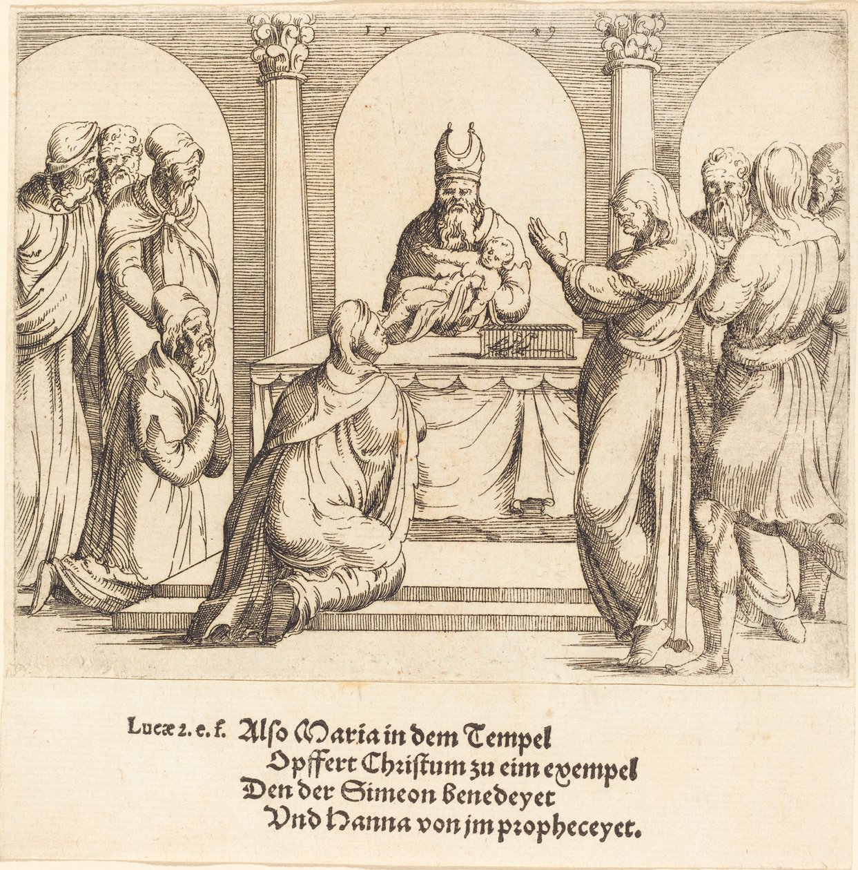 Prezentace v chrámu, 1549. od Augustin Hirschvogel