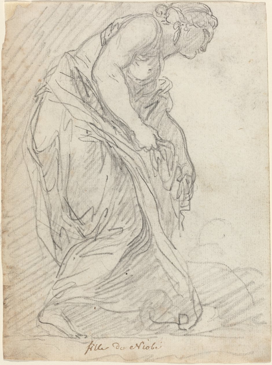 Jedna z dcer Niobe od Augustin Pajou