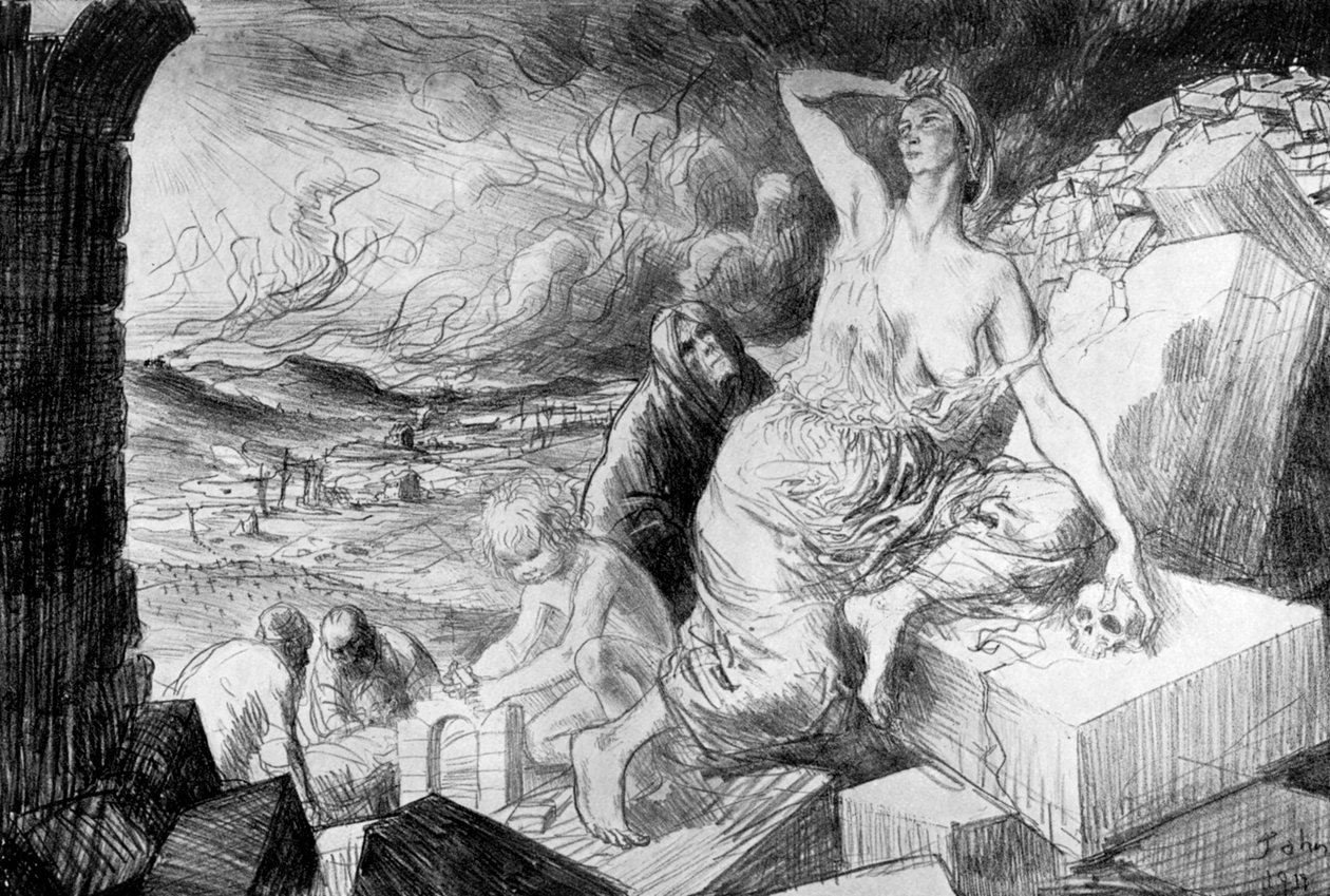 Úsvit, 1917, c1920 od Augustus John