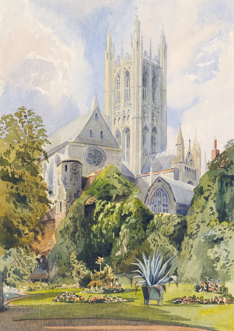 V děkanské zahradě, Canterbury od Augustus John Cuthbert Hare