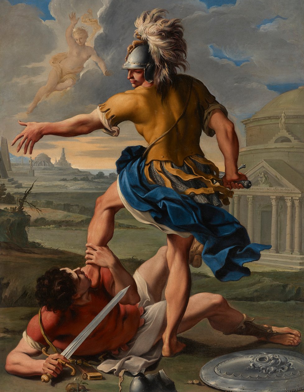 Boj Aenea a Turna od Aureliano Milani