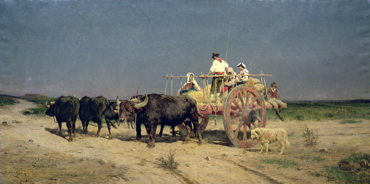 Vůz s Buffalem u pláže od Aurelio Tiratelli