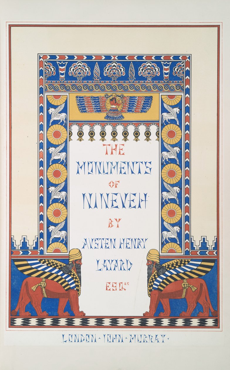 Frontispis z „Památníků Ninive“ od Austen Henry Layard