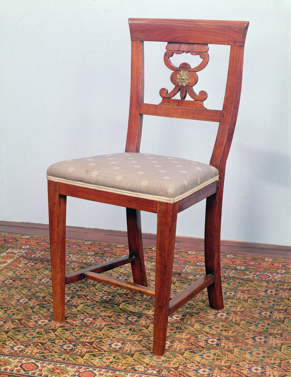 Židle, styl biedermeier, cca 1820 (ovocné dřevo s mosaznými úchyty) od Austrian School