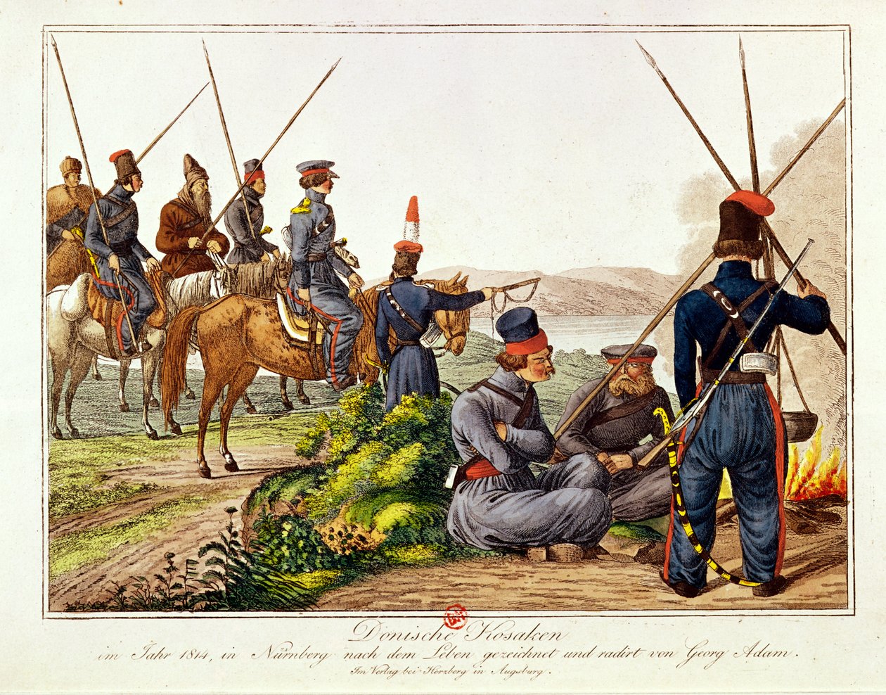 Donští kozáci v roce 1814 od Austrian School