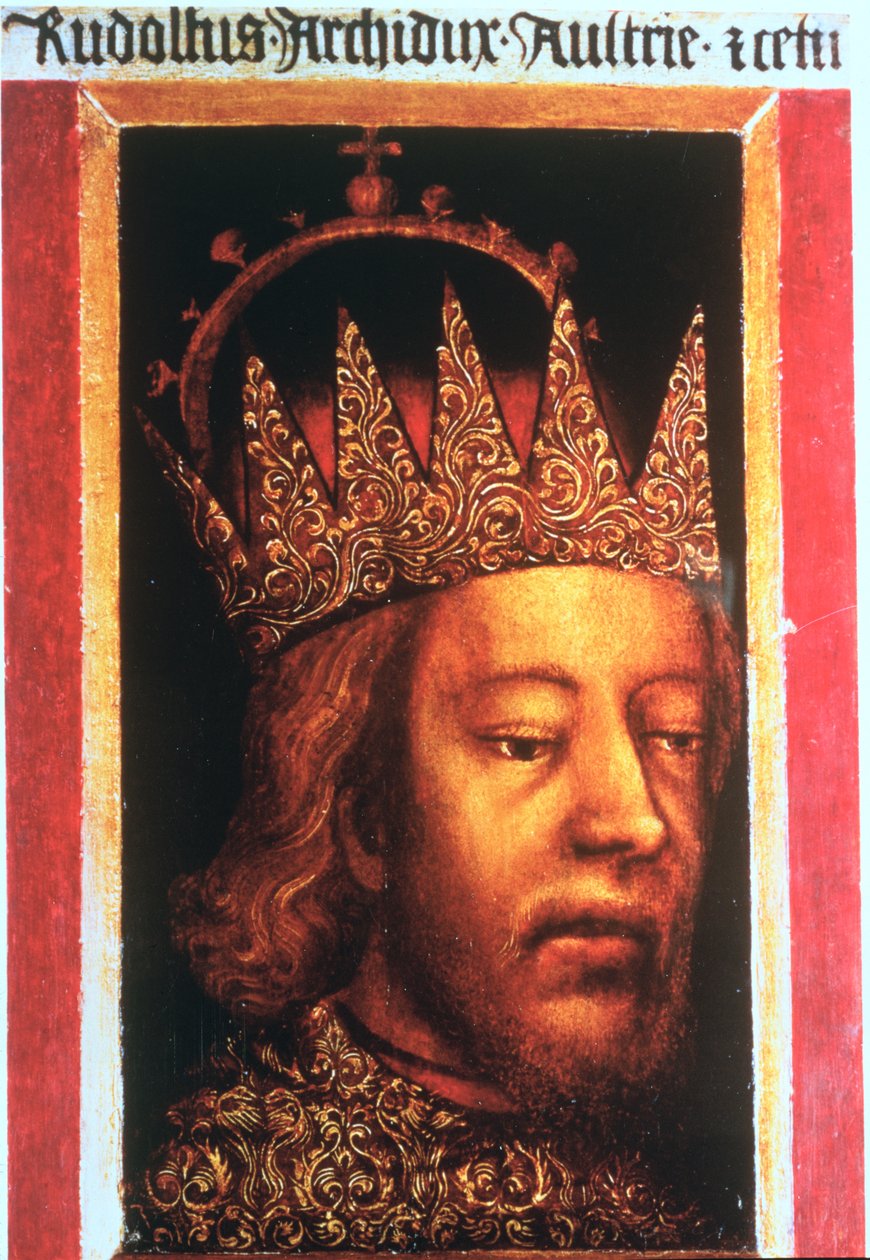Rudolf IV., císař rakouský a tyrolský (1339-65), kolem 1360 (panel) od Austrian School