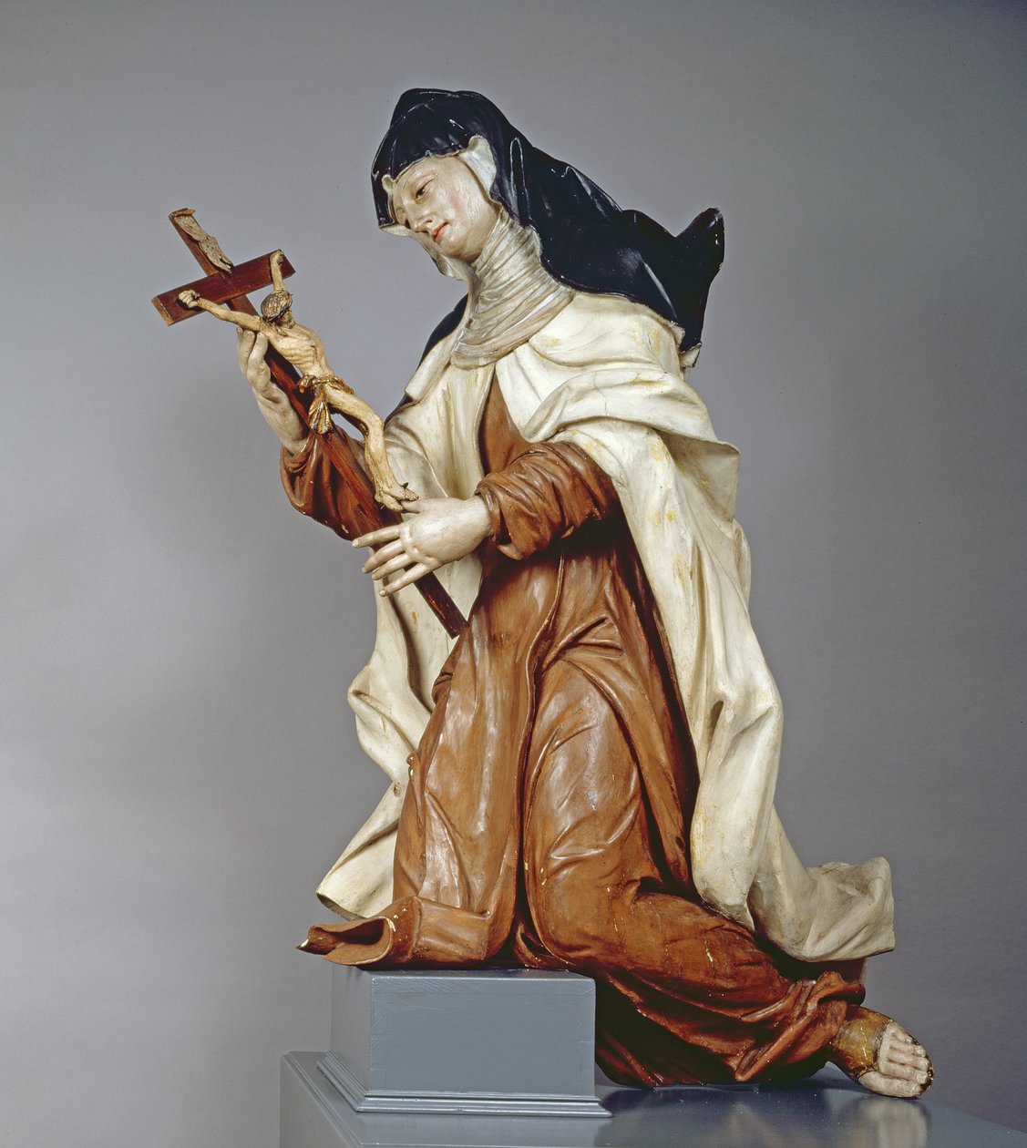 Svatá Tereza z Avily (1515-82) kolem 1760-65 (polychromie a lipové dřevo) od Austrian School