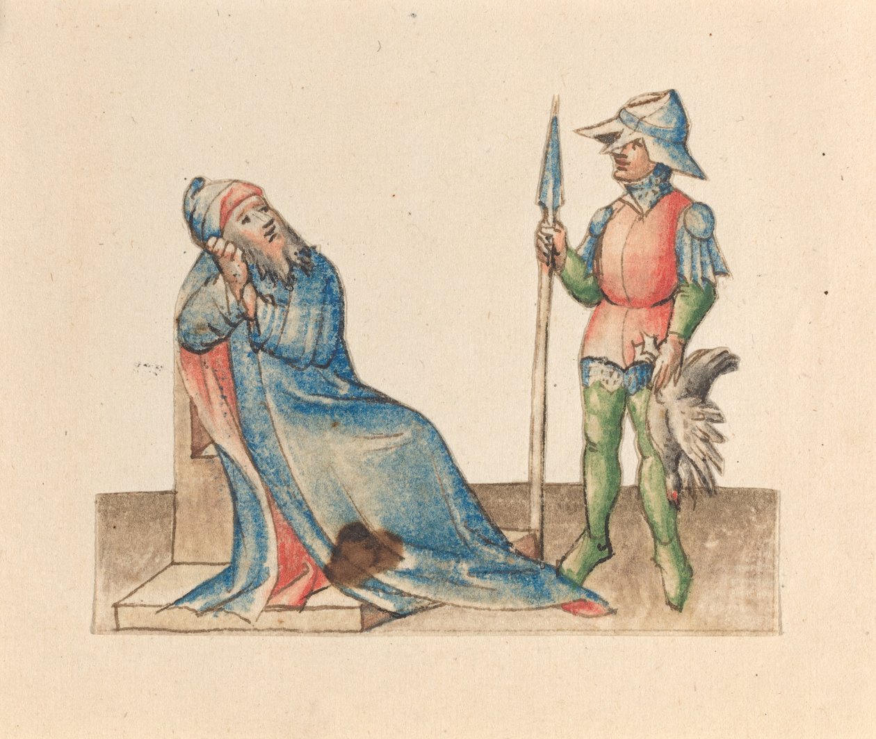 Izák a Ezau od Austrian 15th Century