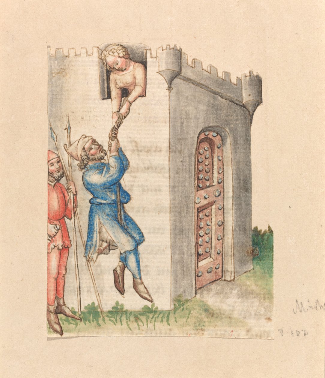 Michal pomáhá Davidovi utéct od Austrian 15th Century