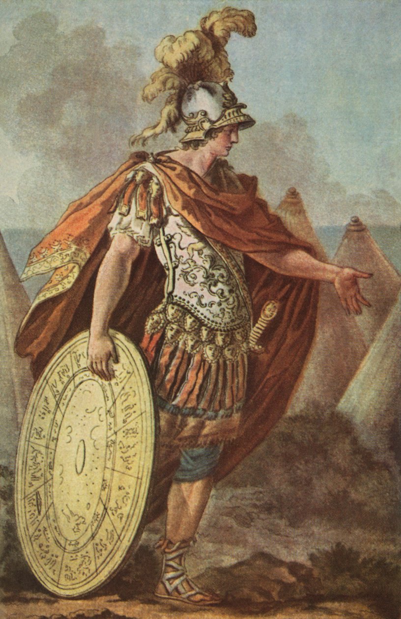 Achilles po smrti Patrokla (tisk) od Austrian School