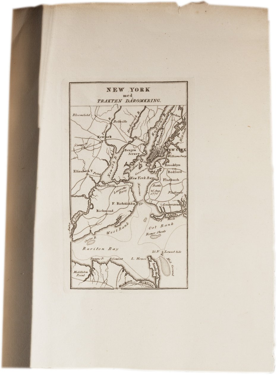 Mapa New Yorku, z Atlasu Spojených států, 1824 od Axel Leonhard Klinckowström