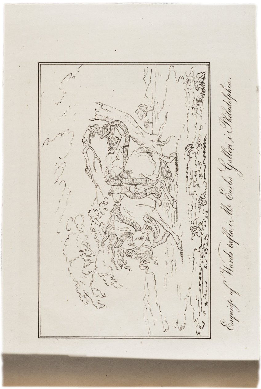 Náčrt Wardovy malby v galerii pana Earla, Philadelphia, z Atlasu Spojených států, 1824 od Axel Leonhard Klinckowström