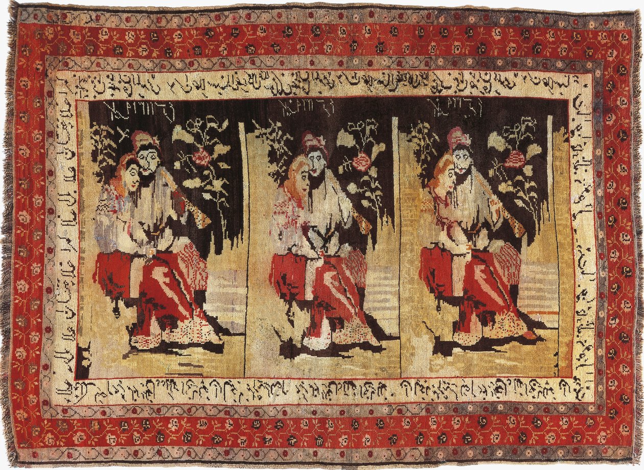 Detail karabašského koberce, Ázerbájdžán od Azerbaijani School