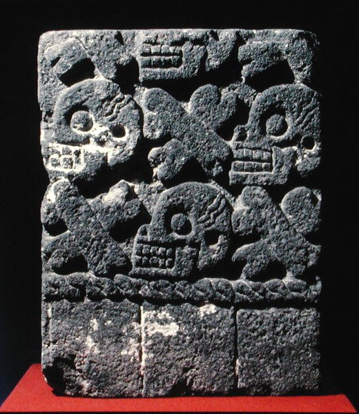 Tzompantli, pozdní postklasické období (1300-1521) (kámen) od Aztec Aztec