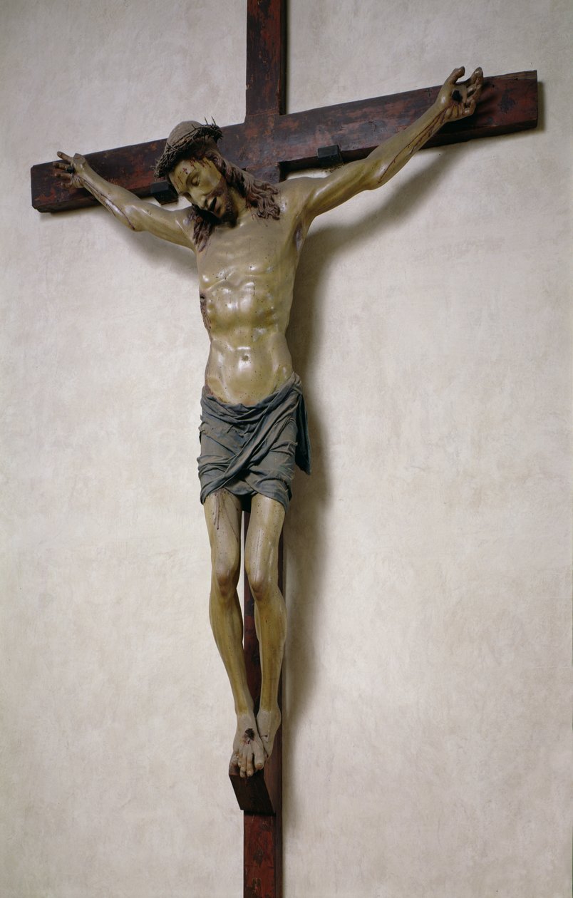 Krucifix (polychromované dřevo) od Baccio da Montelupo