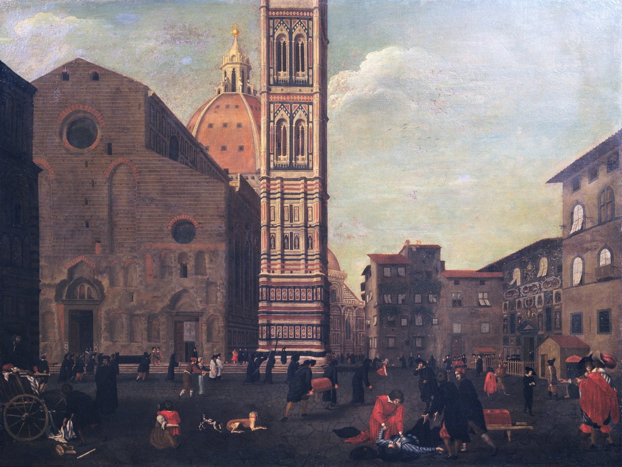 Mor ve Florencii v roce 1630 od Baccio del Bianco