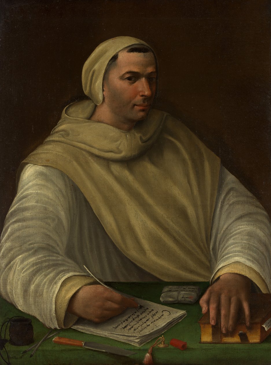 Portrét olivového mnicha. od Baldassare Peruzzi