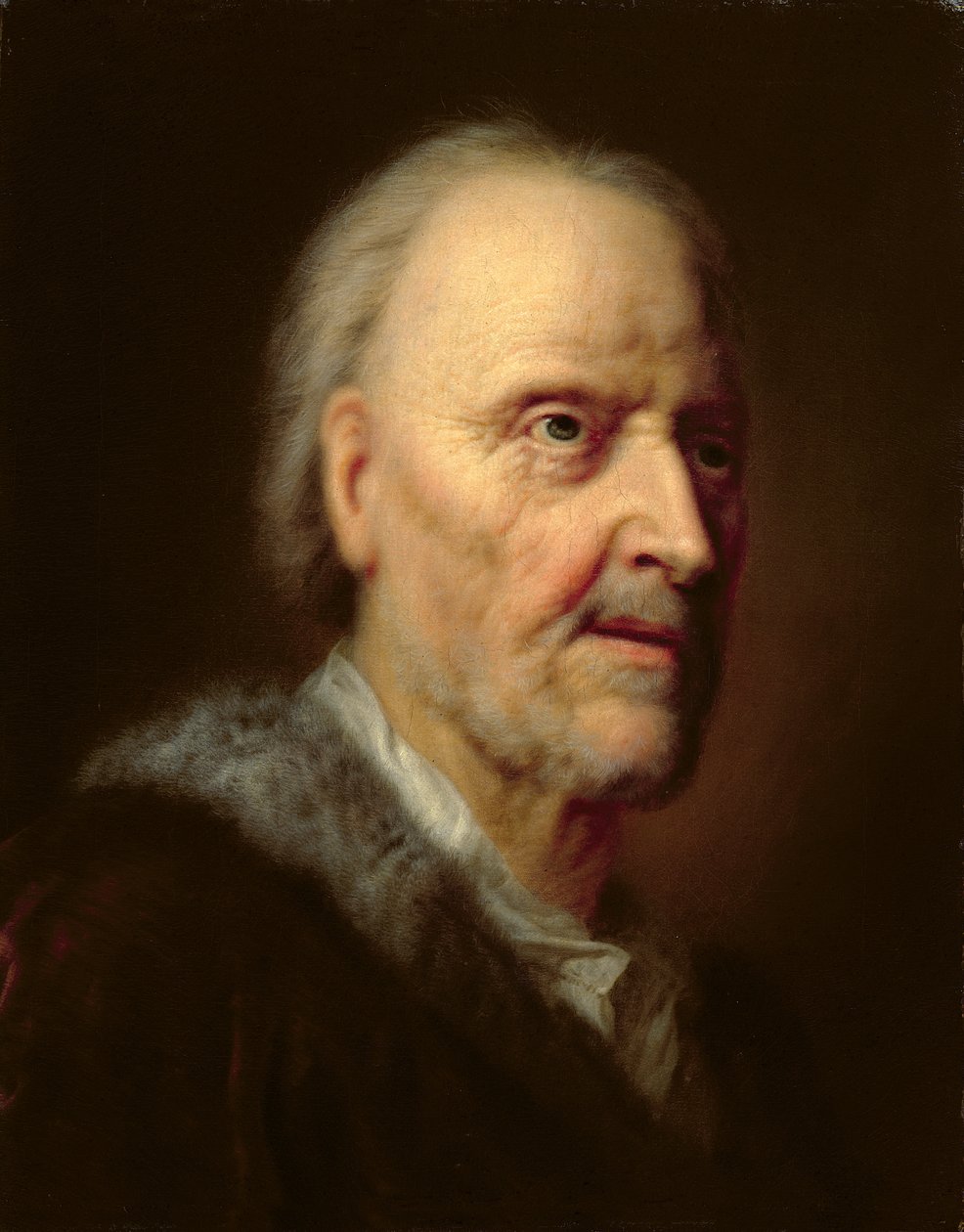 Portrét starého muže od Balthasar Denner