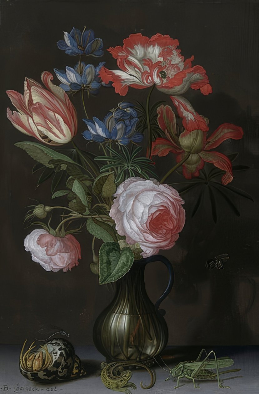 Zátiší s květinami. Kolem roku 1630 od Balthasar van der Ast