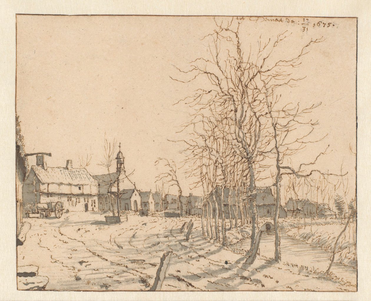 Pohled na Gemert, Severní Brabantsko od Barend Klotz (attributed to)