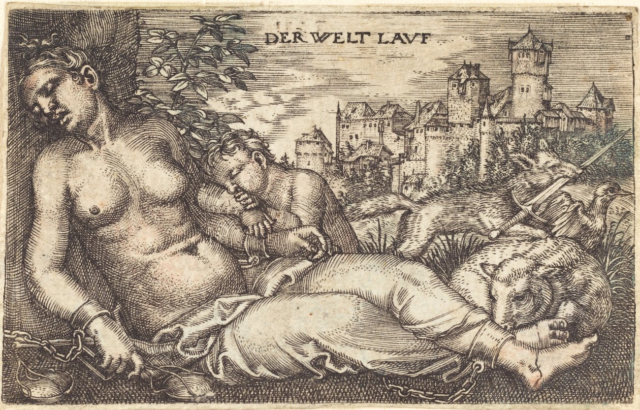 "Der Welt Lavf" (Spící spravedlnost) od Barthel Beham