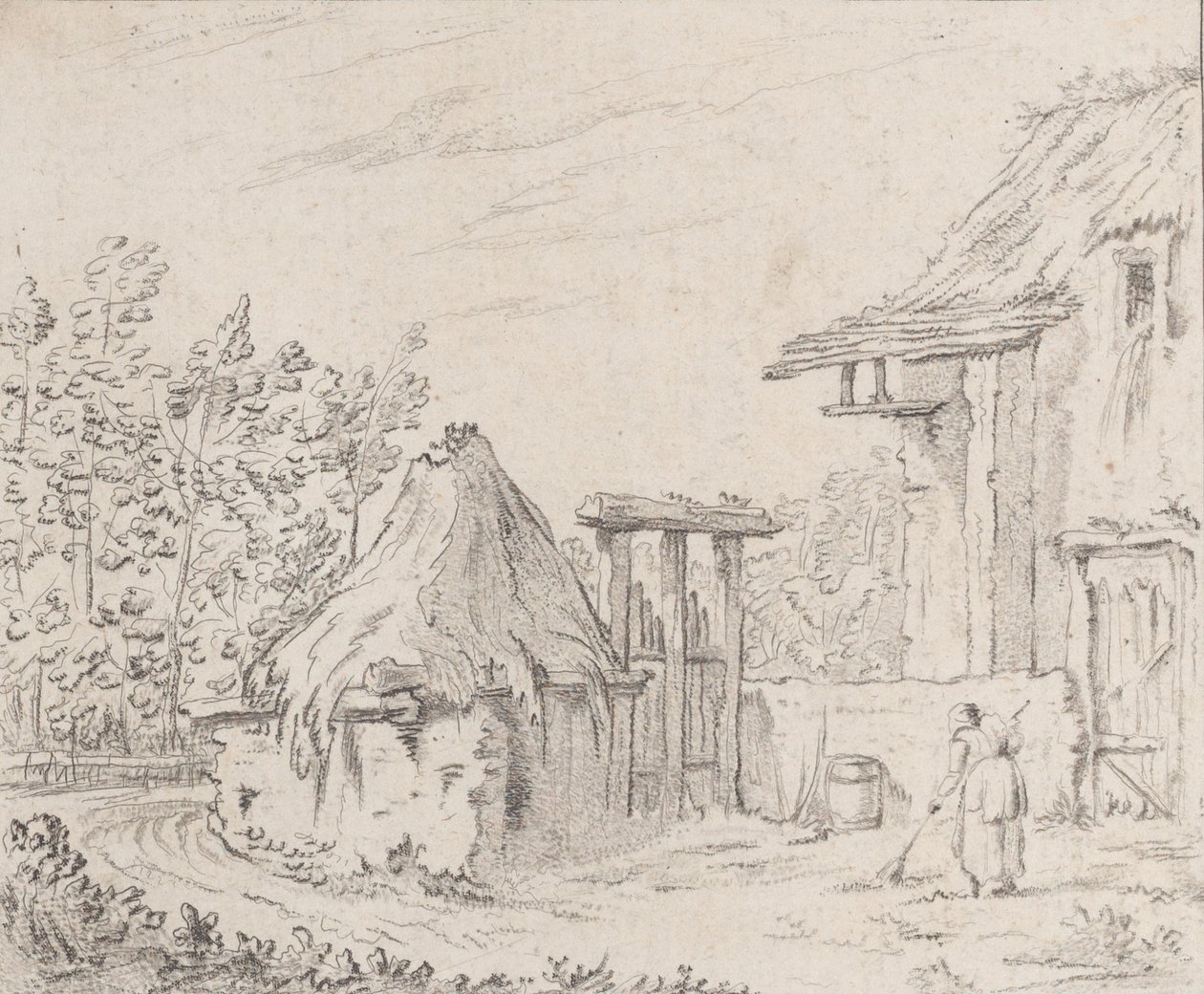 Hospodářský dvůr, 1758. od Barthélémy Augustin Blondel d