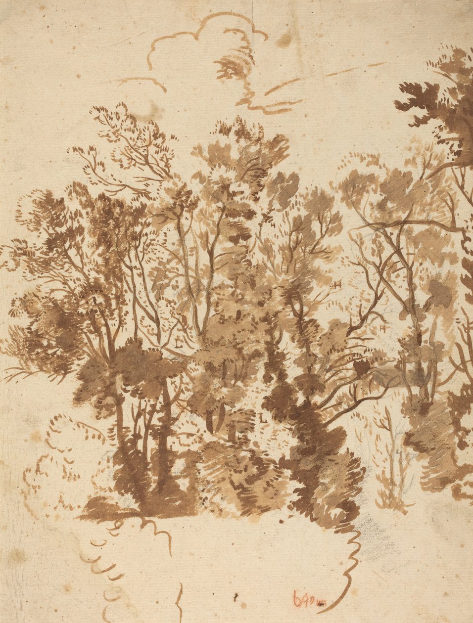 Krajinná studie od Bartholomeus Breenbergh