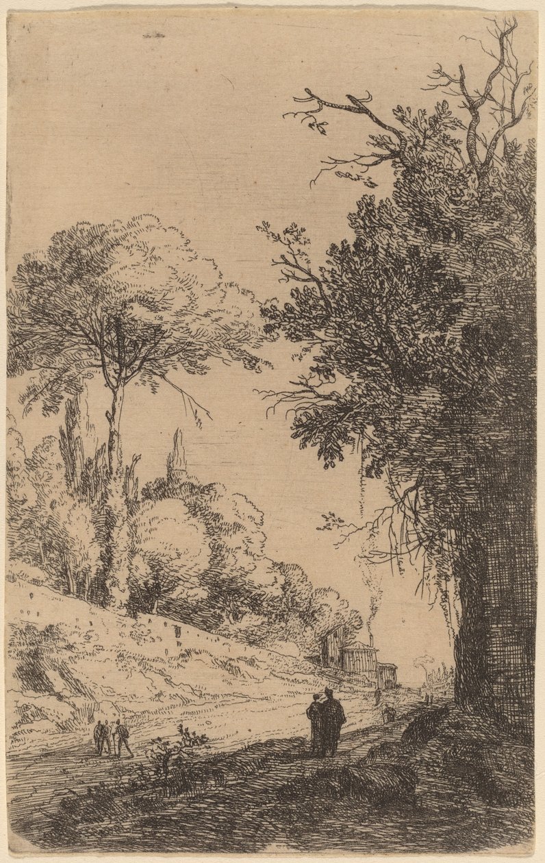 Část Via Flaminia od Bartholomeus Breenbergh