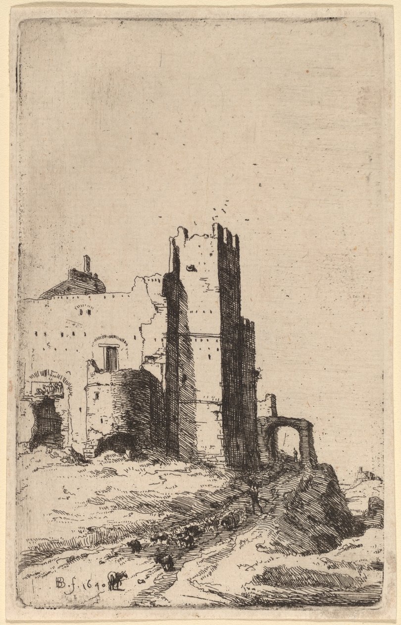 Město Leoni, poblíž Frascati od Bartholomeus Breenbergh