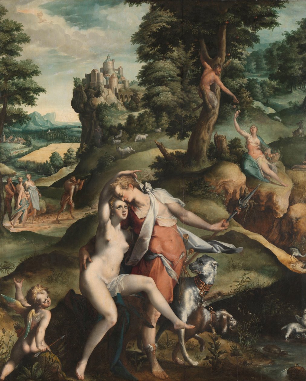 Venuše a Adonis od Bartholomeus Spranger
