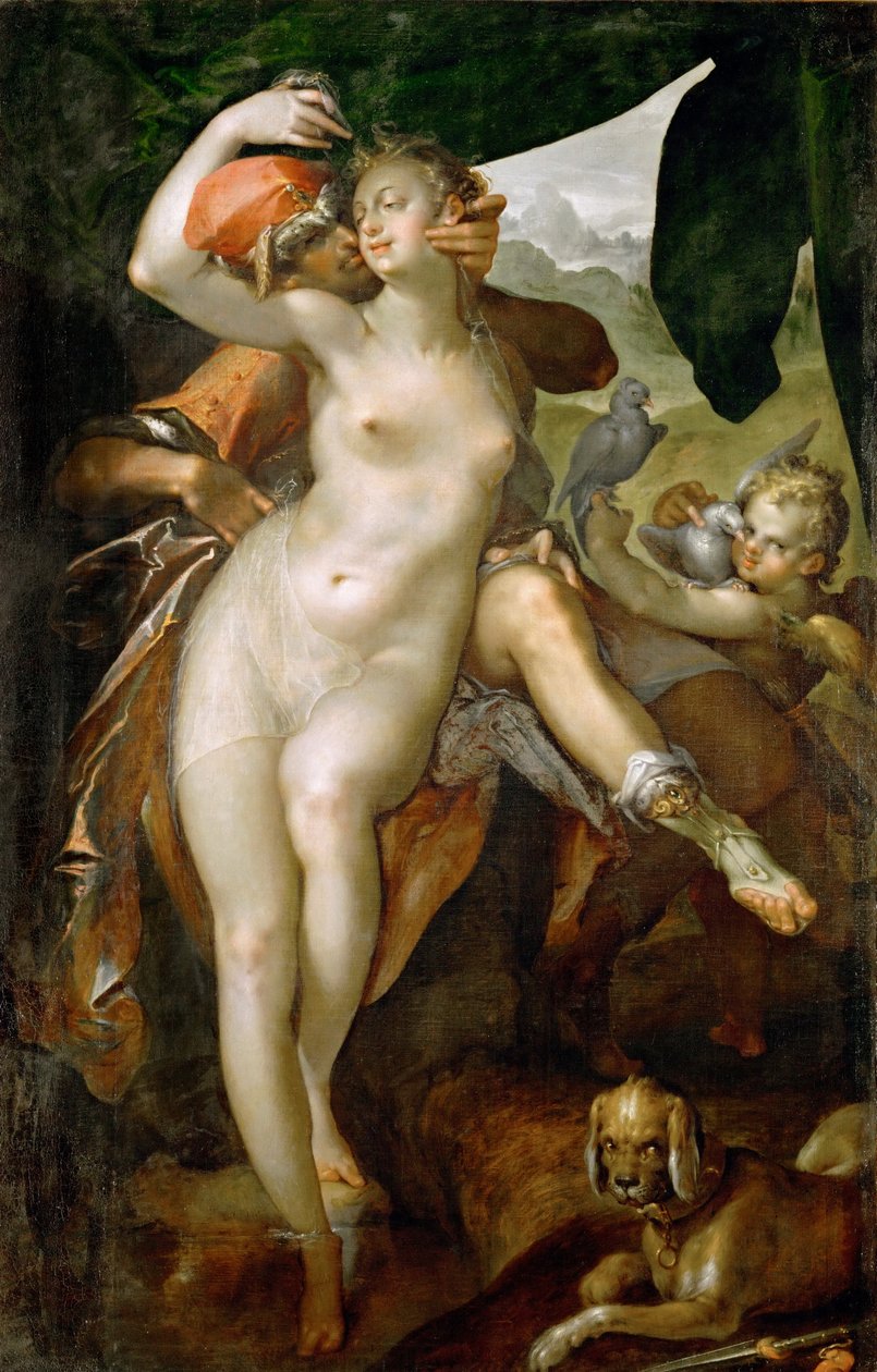 Venuše a Adonis od Bartholomeus Spranger