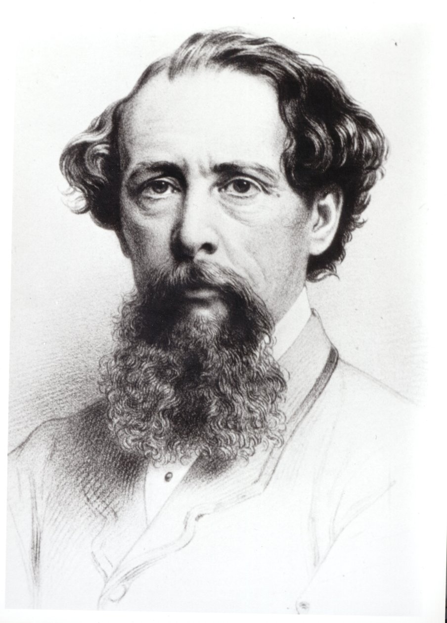 Portrét Charlese Dickense (1812-70), 1861 od Bartholomew Colles Watkins