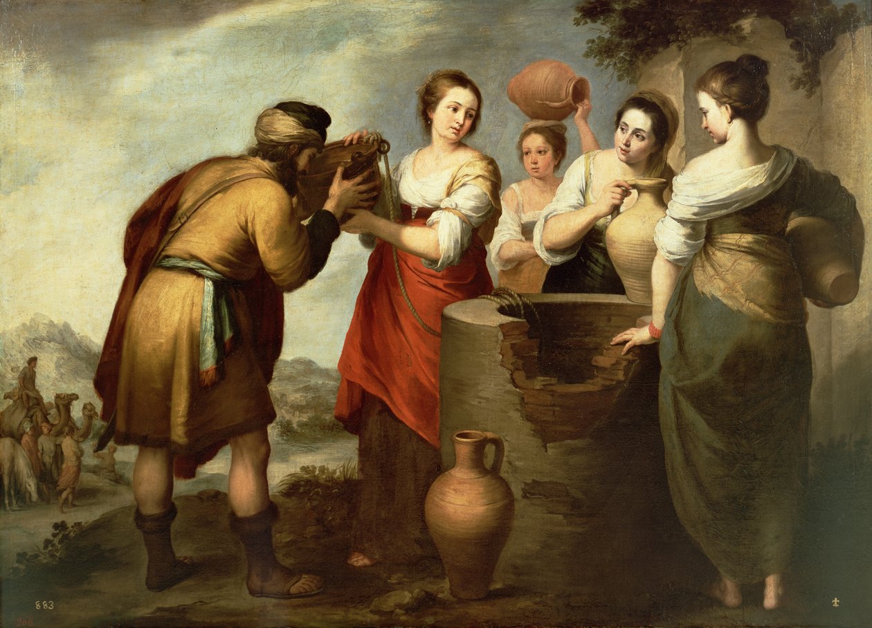 Rebeka a Eliezer u studny, asi 1665 od Bartolomé Esteban Murillo
