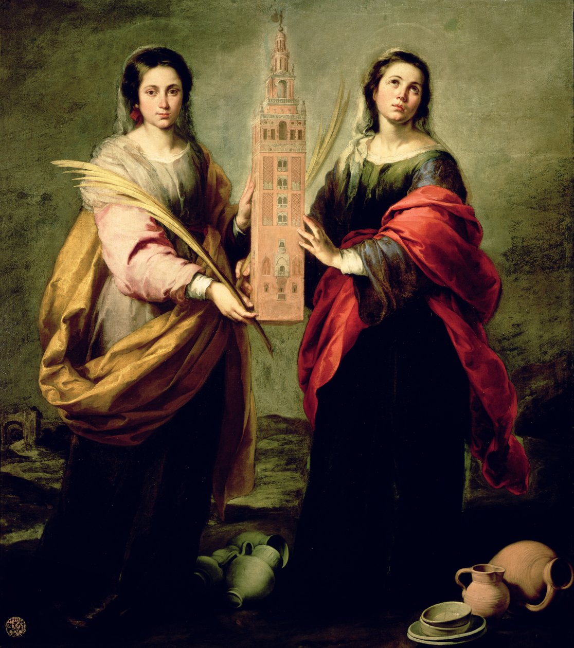 Svatá Justina a svatá Rufina, 1675 od Bartolomé Esteban Murillo