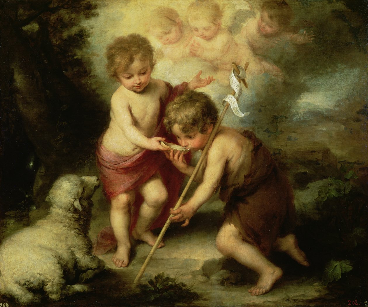 The Boys with the Shell, c.1670 od Bartolomé Esteban Murillo