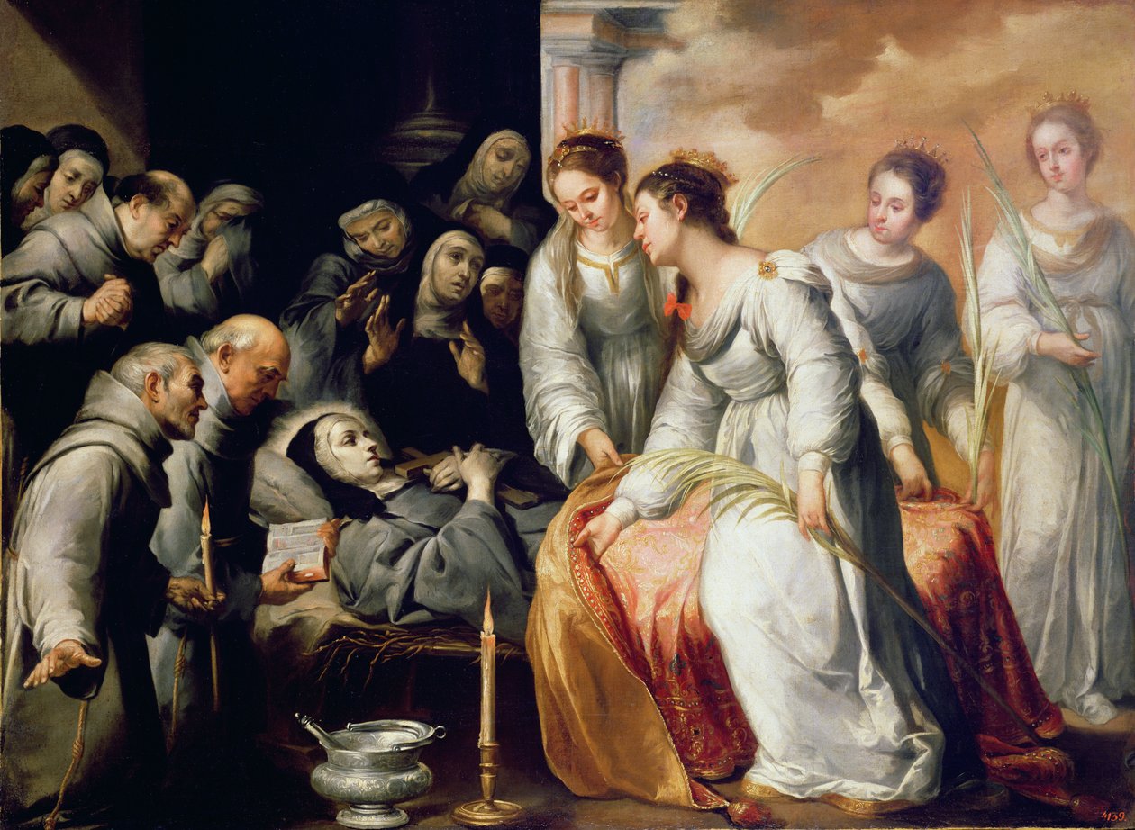 Smrt svaté Kláry od Bartolomé Esteban Murillo
