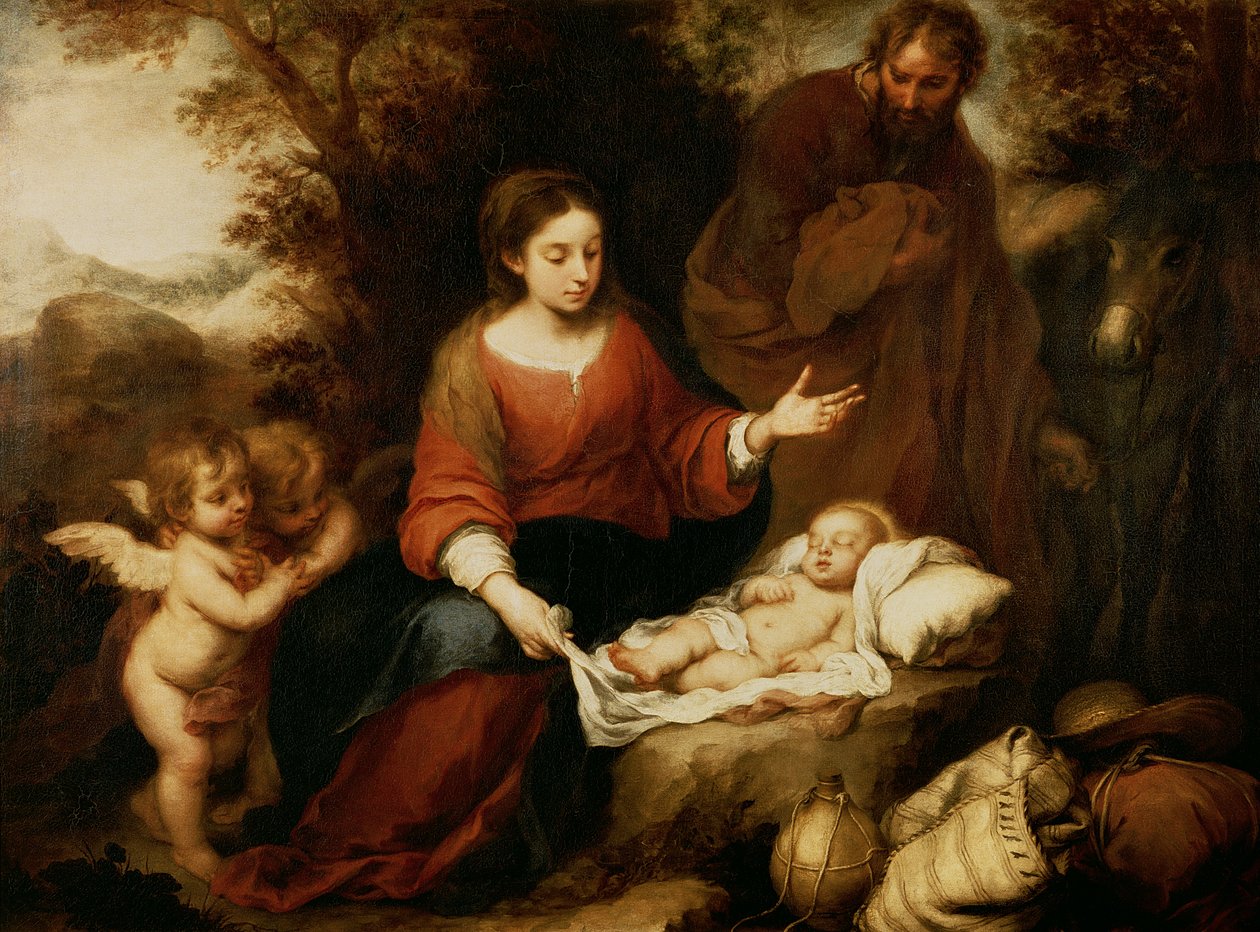 Zbytek na útěku do Egypta od Bartolomé Esteban Murillo