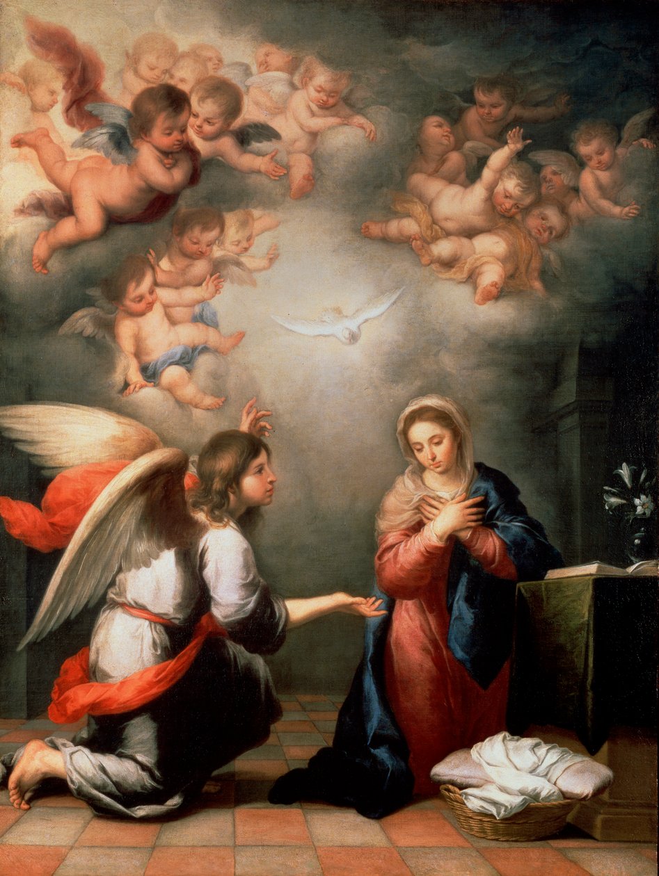 Zvěstování, 60. léta 17. století. od Bartolomé Esteban Murillo