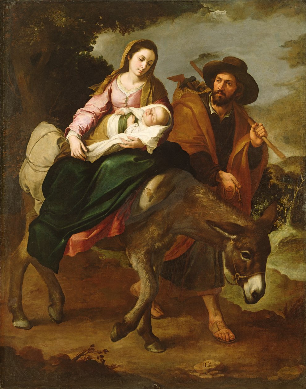 Útěk do Egypta, c.164750 od Bartolomé Esteban Murillo