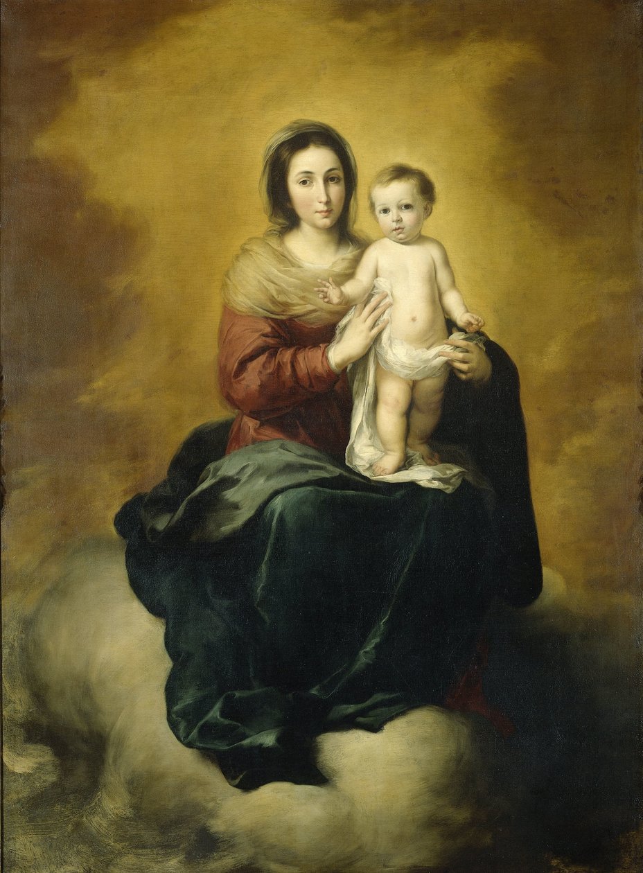 Panna a dítě od Bartolomé Esteban Murillo