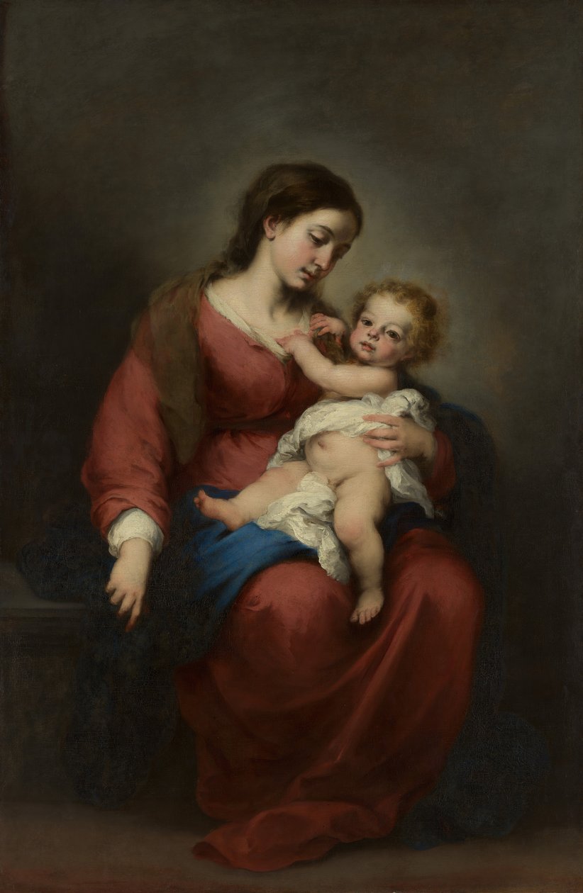 Panna a dítě, ca. 1670-72. od Bartolomé Esteban Murillo
